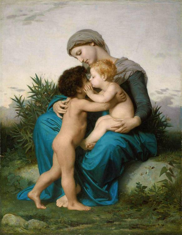 Adolphe William Bouguereau Fraternal Love (mk26) Spain oil painting art